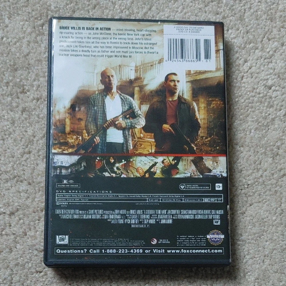 A Good Day to Die Hard DVD